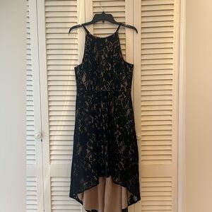 White House Black Market Black Lace High Low Dress